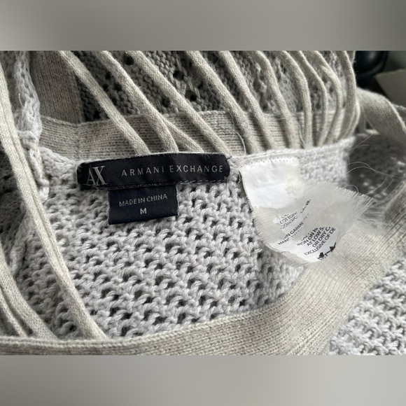 A/X Armani Exchange Sleeveless V-Neck Long Knit Top, Size Medium - Picture 5 of 5